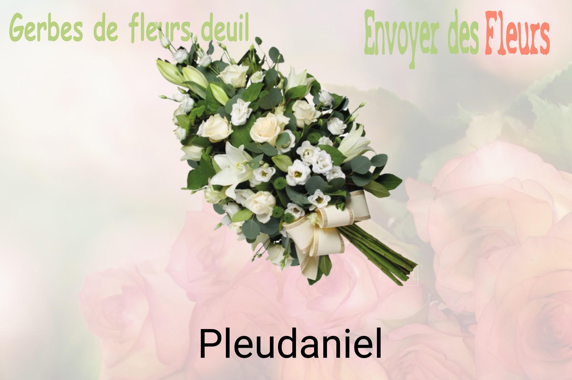 Gerbe de fleurs de deuil livrée à Pleudaniel